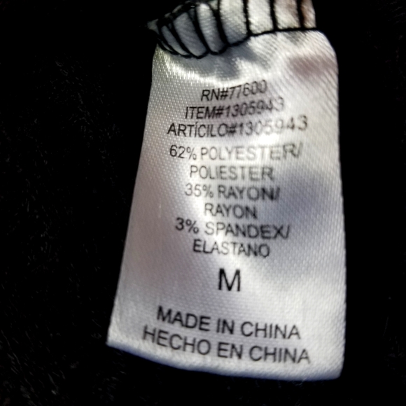 Chaser black long sleeve top size M - Picture 7 of 9